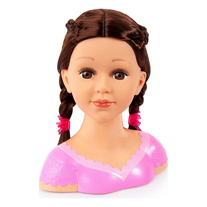 Bust Reig Charlene Super Model Hair styling and make-up Brown wig - Little Baby Shop