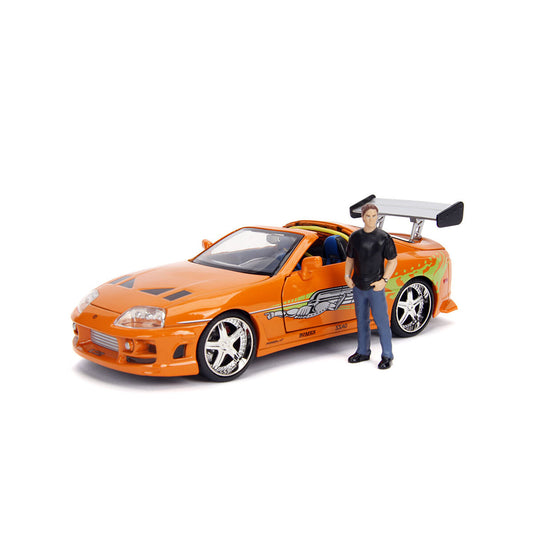 Playset Fast & Furious Brian & Toyota Supra 2 Pieces - Little Baby Shop