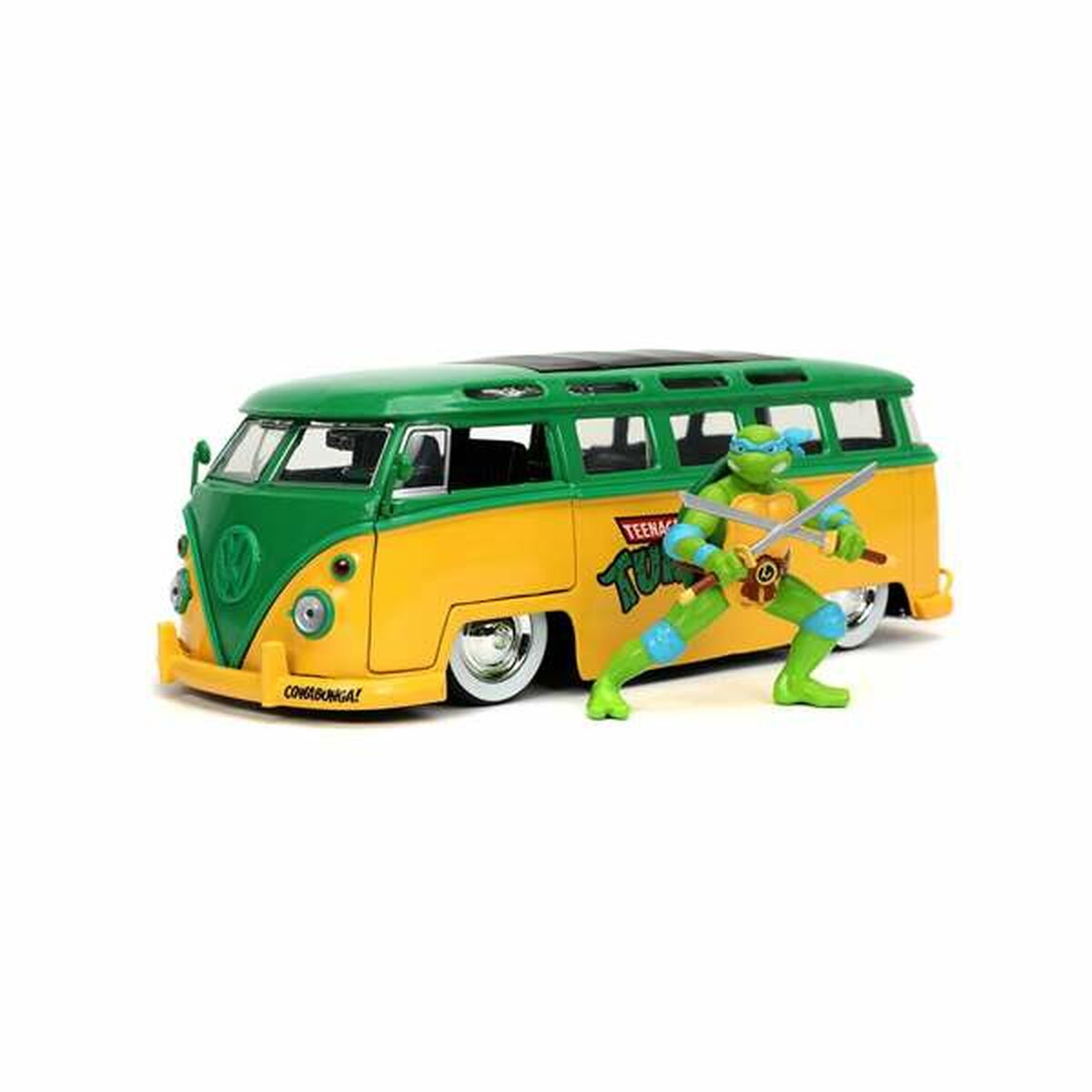 Playset Teenage Mutant Ninja Turtles Leonardo & 1962 Volkswagen Bus 2 Pieces - Little Baby Shop