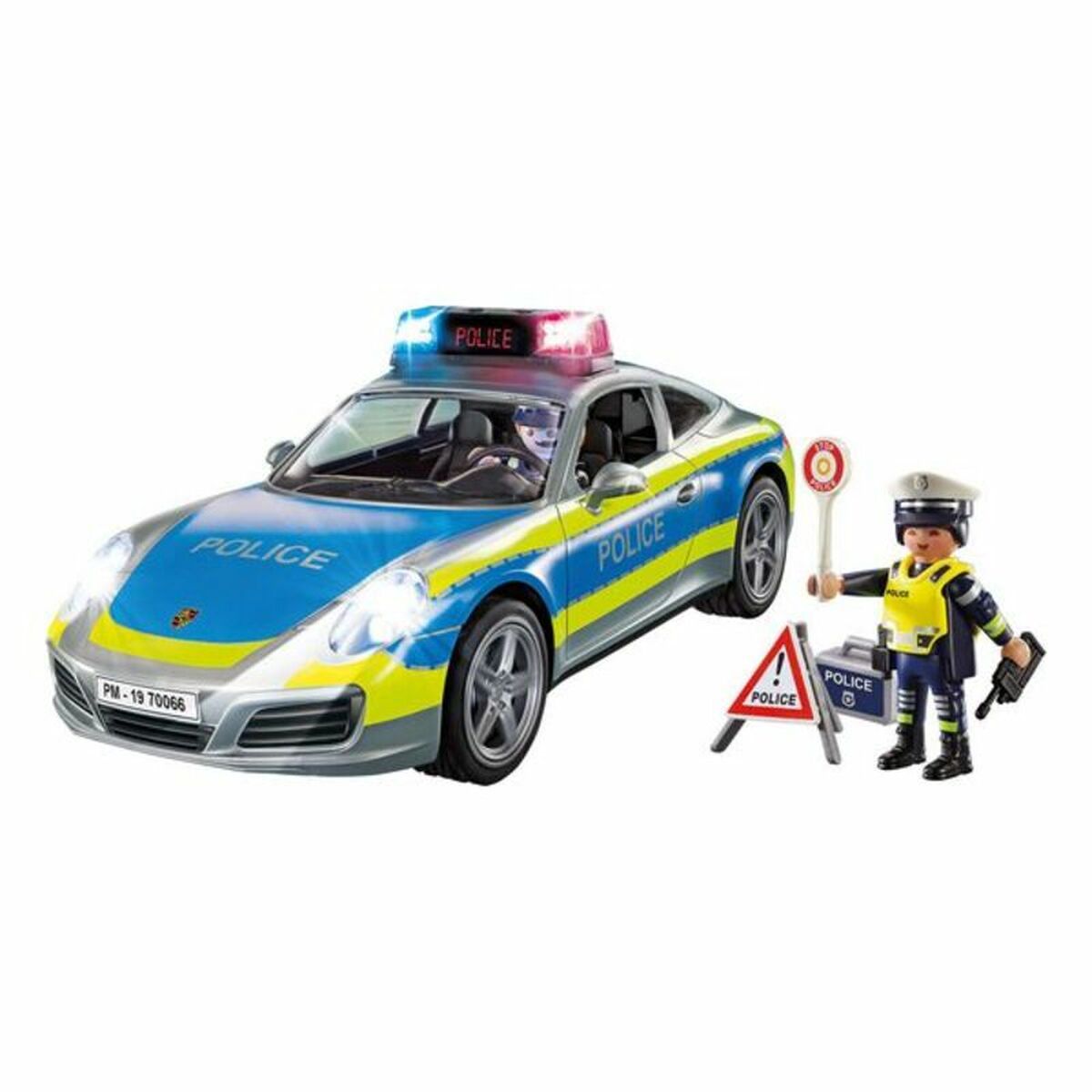 Playset Porsche 911 Carrera 4S Police Playmobil 70066 (36 pcs) - Little Baby Shop