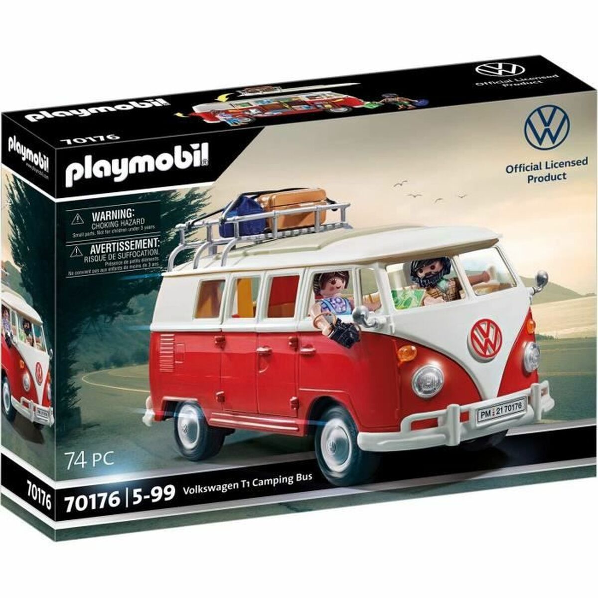 Vehicle Playset Playmobil 70176 Volkswagen T1 Bus Red - Little Baby Shop