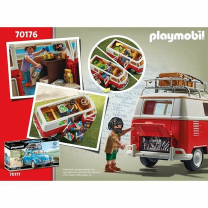 Vehicle Playset Playmobil 70176 Volkswagen T1 Bus Red - Little Baby Shop