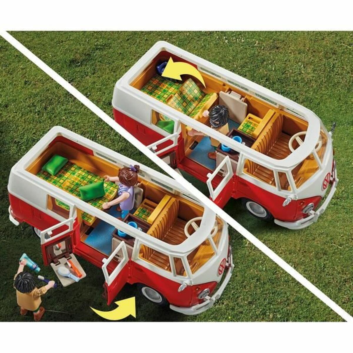 Vehicle Playset Playmobil 70176 Volkswagen T1 Bus Red - Little Baby Shop