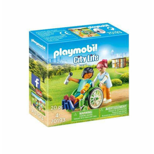 Playset Playmobil City Life Patient in Wheelchair 20 Pieces - Little Baby Shop