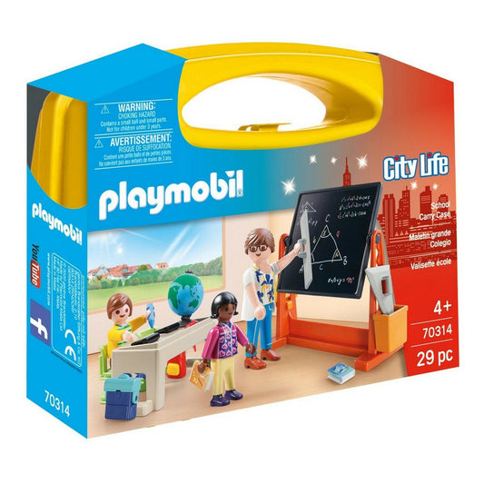 Playset City Life School Carry Case Playmobil 70314 (29 pcs) - Little Baby Shop