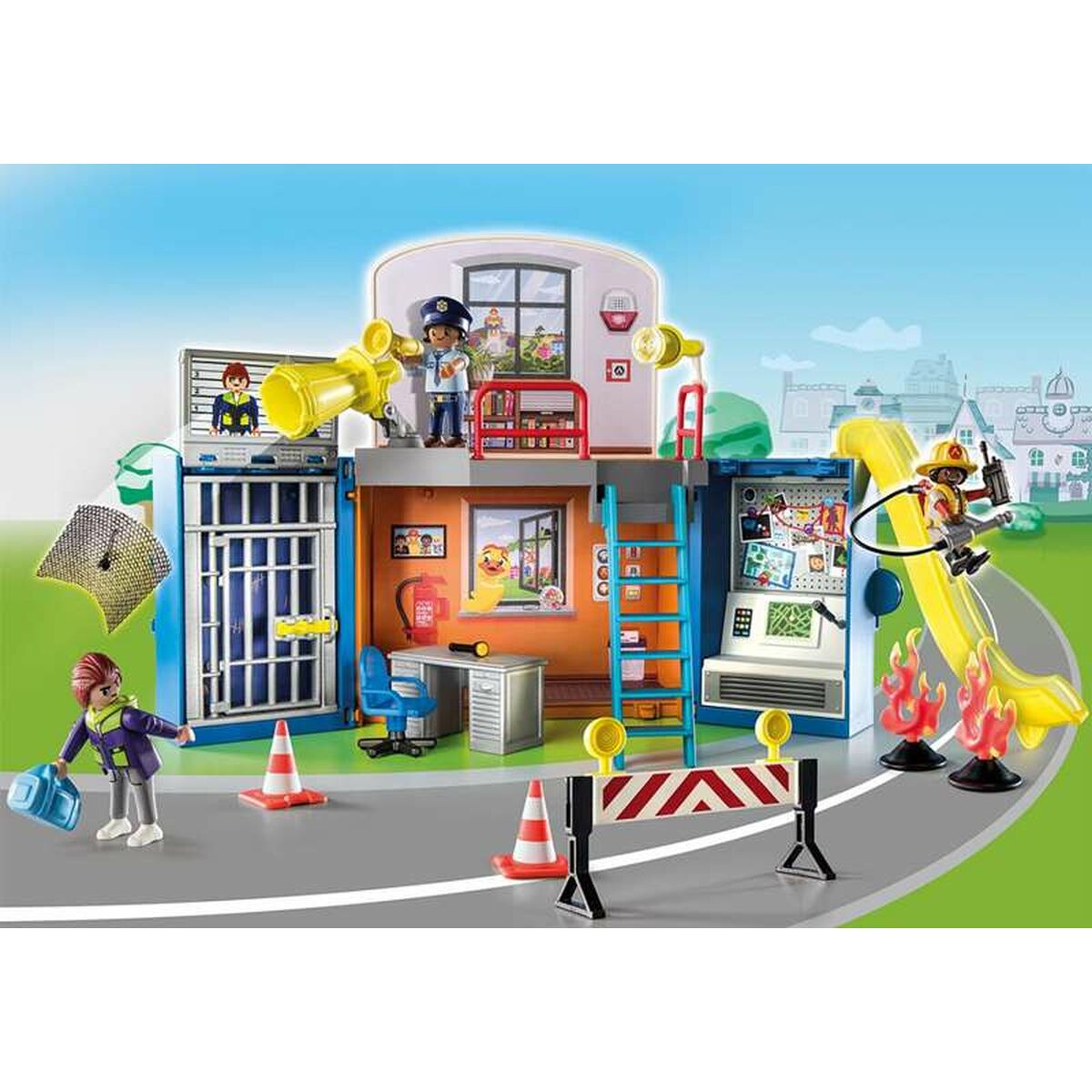 Playset Playmobil Duck on Call Police Officer Base station 70830 (70 pcs) - Little Baby Shop