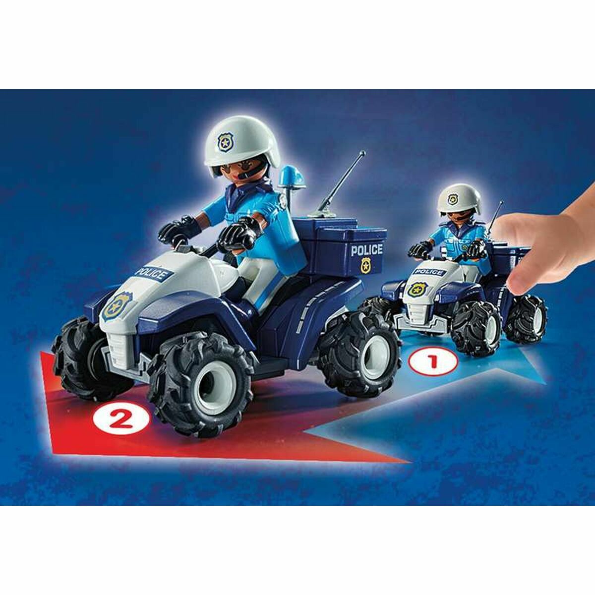 Vehicle Playset Playmobil Speed Quad City Action 71092 Police Officer (21 pcs) - Little Baby Shop