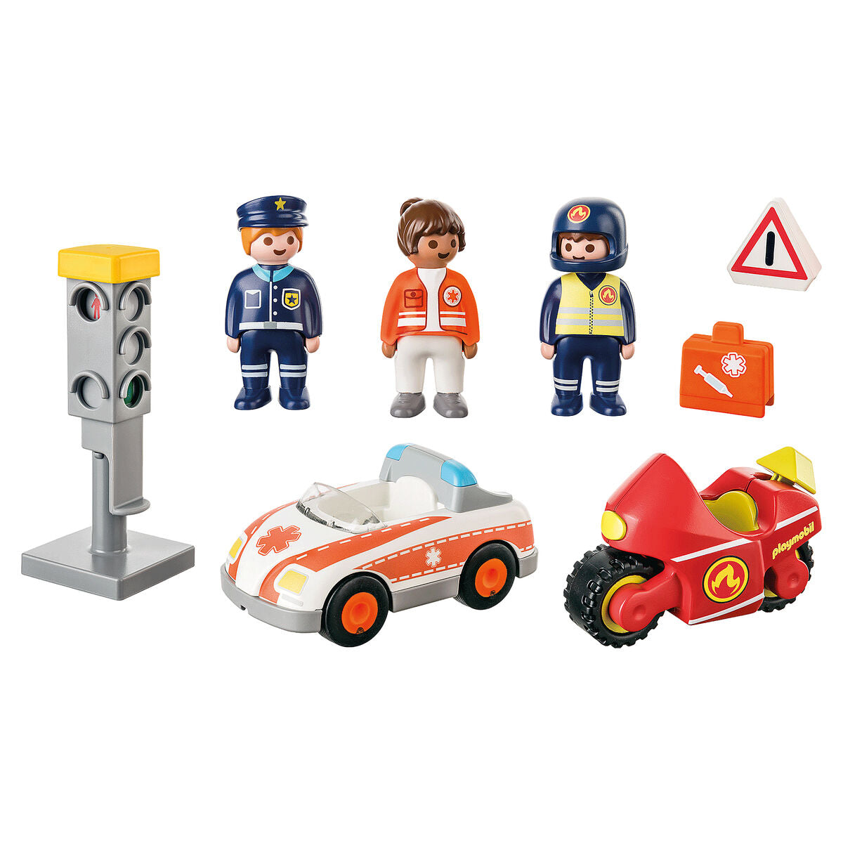 Playset Playmobil 71156 1.2.3 Day to Day Heroes 8 Pieces - Little Baby Shop