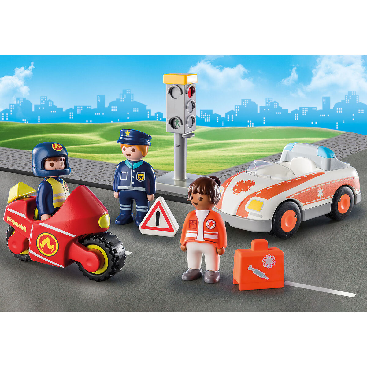 Playset Playmobil 71156 1.2.3 Day to Day Heroes 8 Pieces - Little Baby Shop