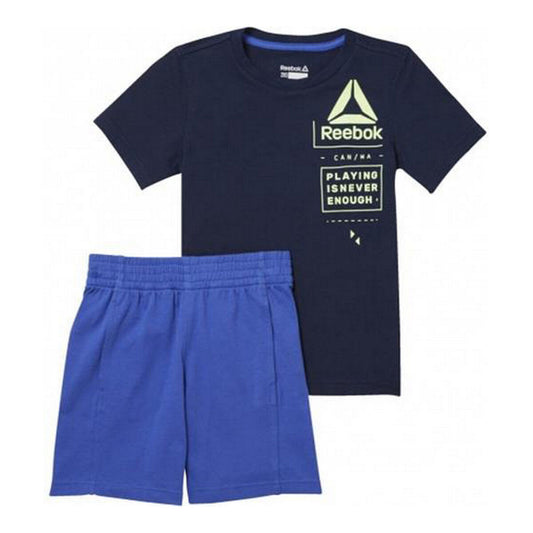 Children's Sports Outfit Reebok B ES SS SET CF4289 Navy - Little Baby Shop