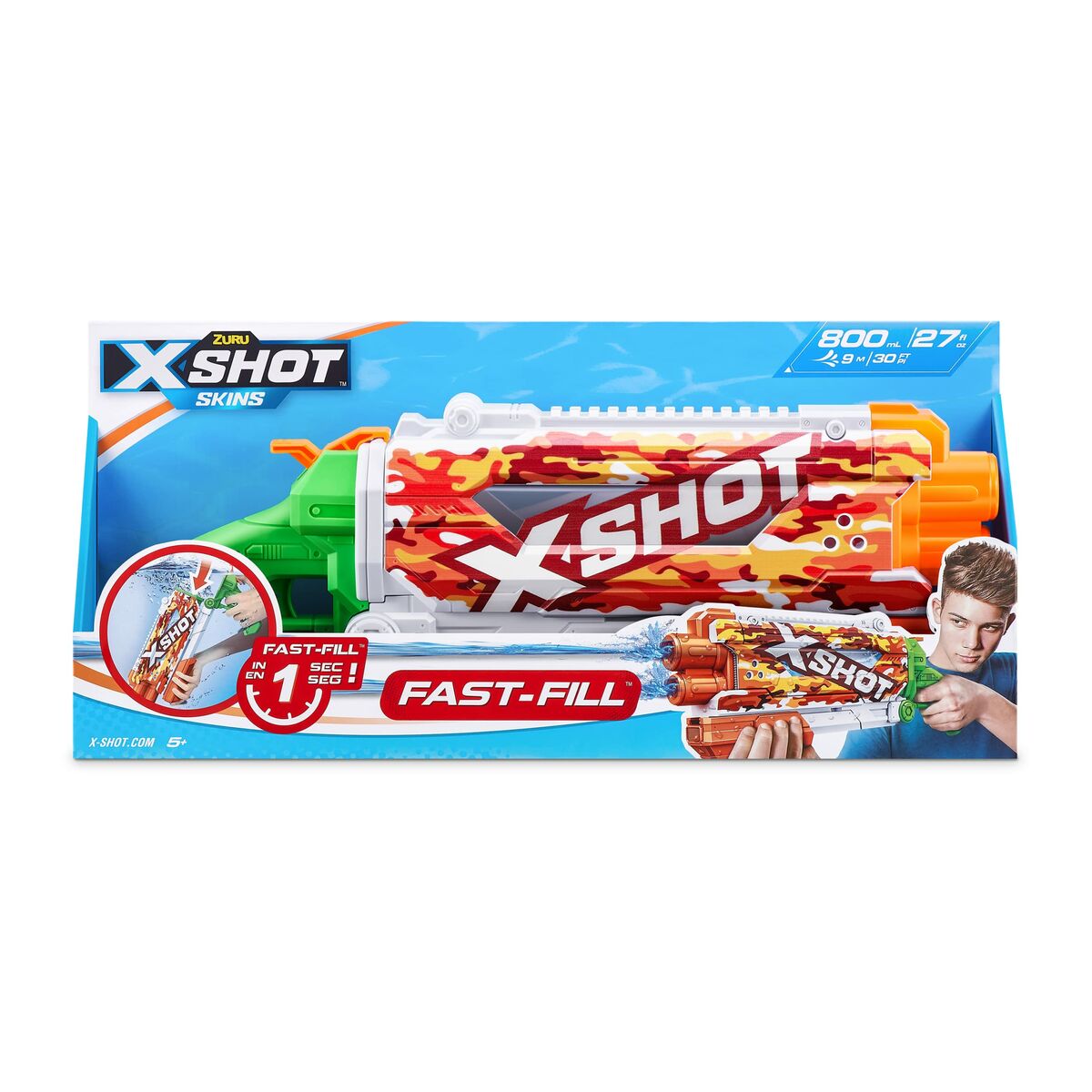 Water Pistol Zuru X-Shot Skins Pump Action Fast-Fill 49 x 18 x 6 cm - Little Baby Shop