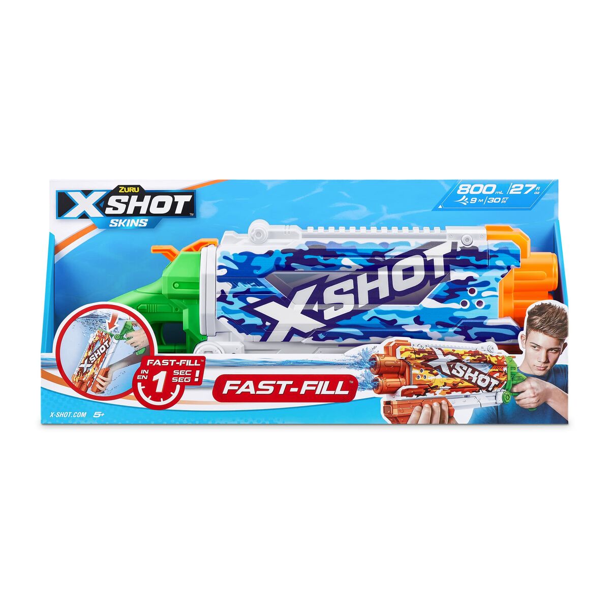 Water Pistol Zuru X-Shot Skins Pump Action Fast-Fill 49 x 18 x 6 cm - Little Baby Shop