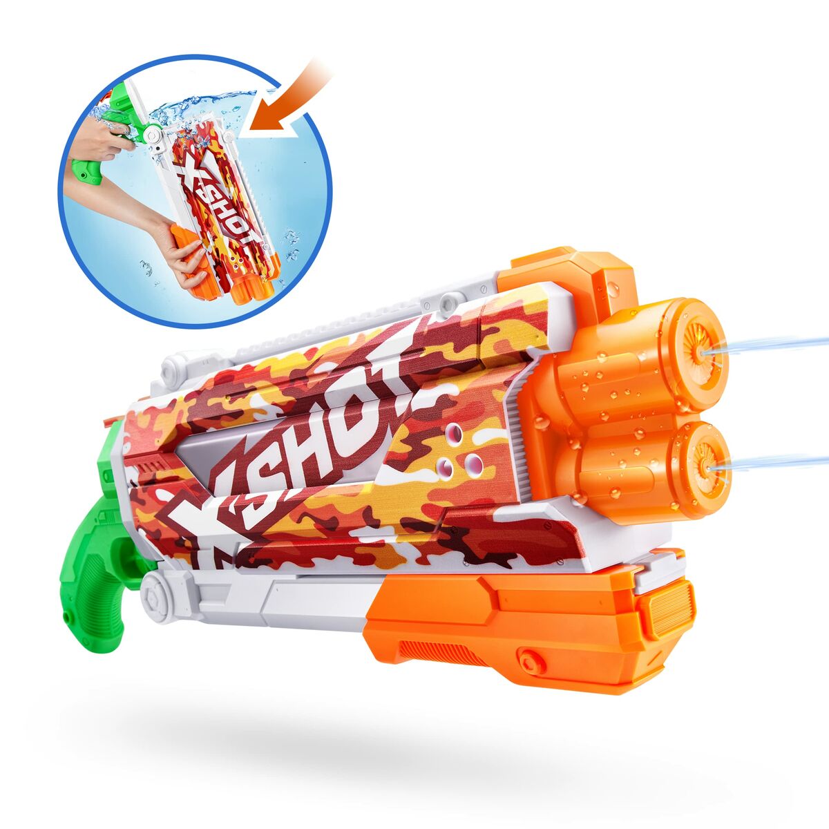 Water Pistol Zuru X-Shot Skins Pump Action Fast-Fill 49 x 18 x 6 cm - Little Baby Shop