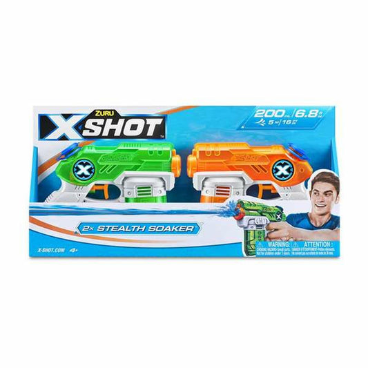 Water Pistol X-Shot Warfare Double Small Stealth 2 Pieces 16 x 13 x 3 cm - Little Baby Shop