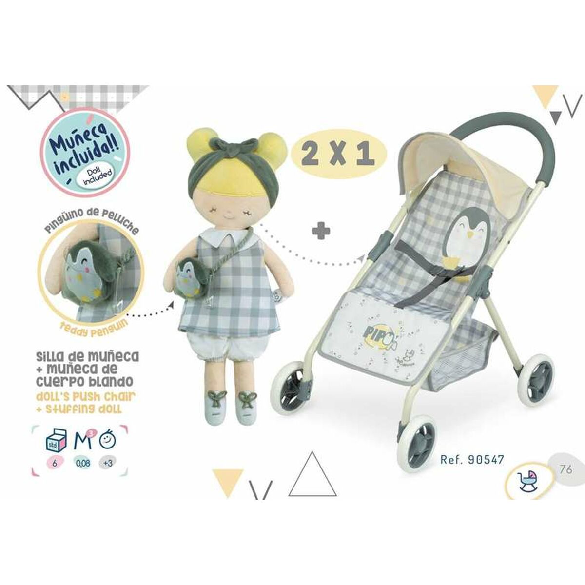 Doll Stroller Decuevas 34 x 50 x 55 cm - Little Baby Shop