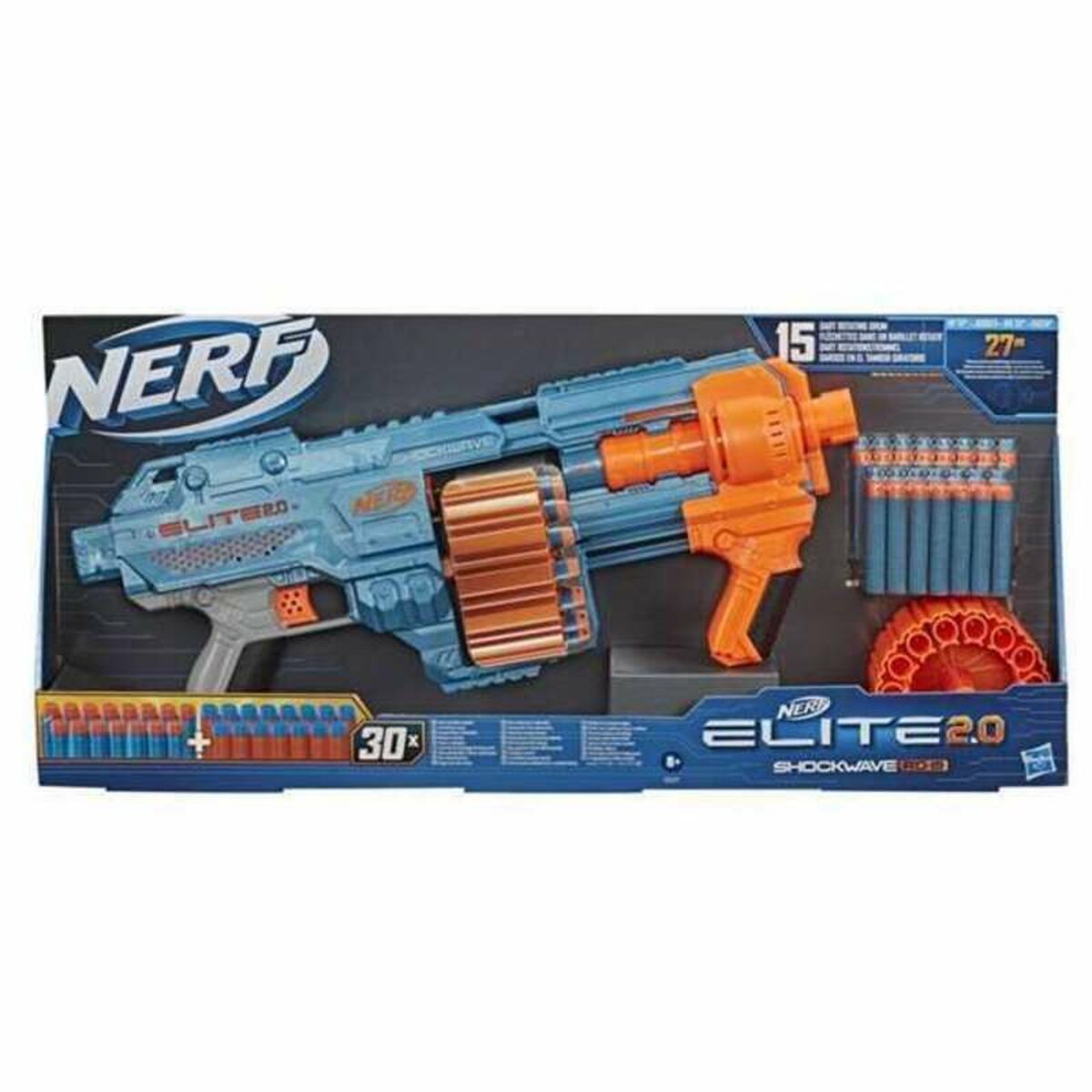 Gun Nerf Elite Shockwave RD-15 Nerf E9527 (French) - Little Baby Shop