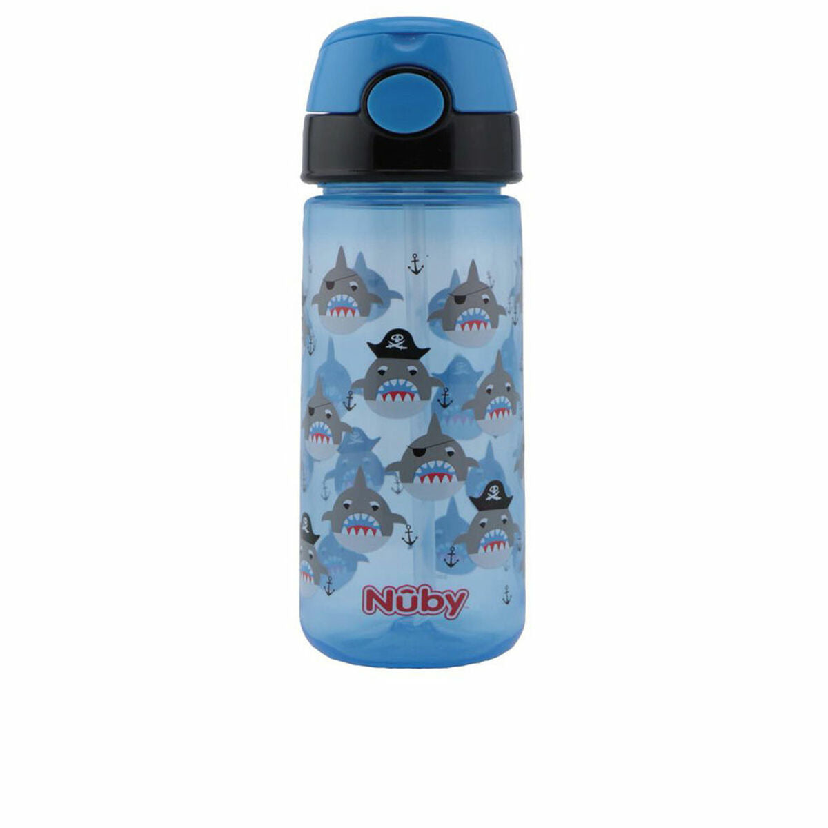 Training Glass Nûby Taza Shark 540 ml Blue - Little Baby Shop