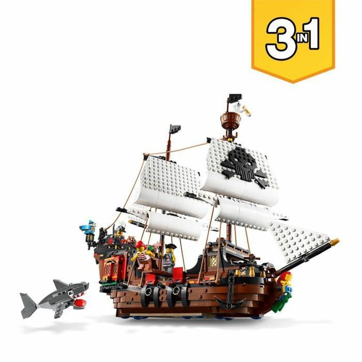 Vehicle Playset   Lego Creator 31109 Pirate Ship         3-in-1 1260 Pieces - Little Baby Shop