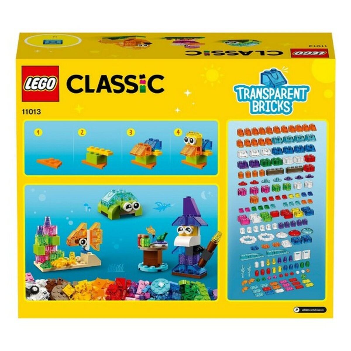 Playset Classic Transparent Bricks Lego 11013 - Little Baby Shop