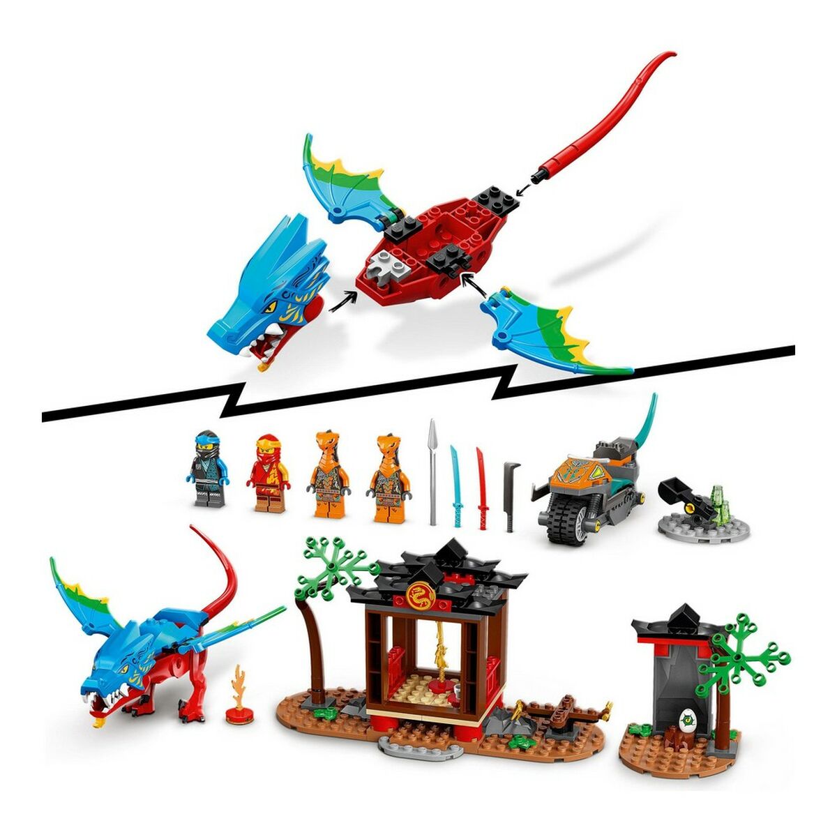 Playset Lego Ninjago Ninja Dragon Temple 161 Pieces 71759 - Little Baby Shop