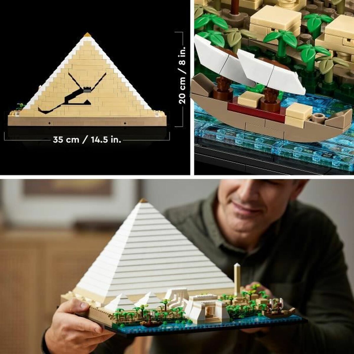 Playset   Lego 21058 Architecture The Great Pyramid of Giza         1476 Pieces - Little Baby Shop