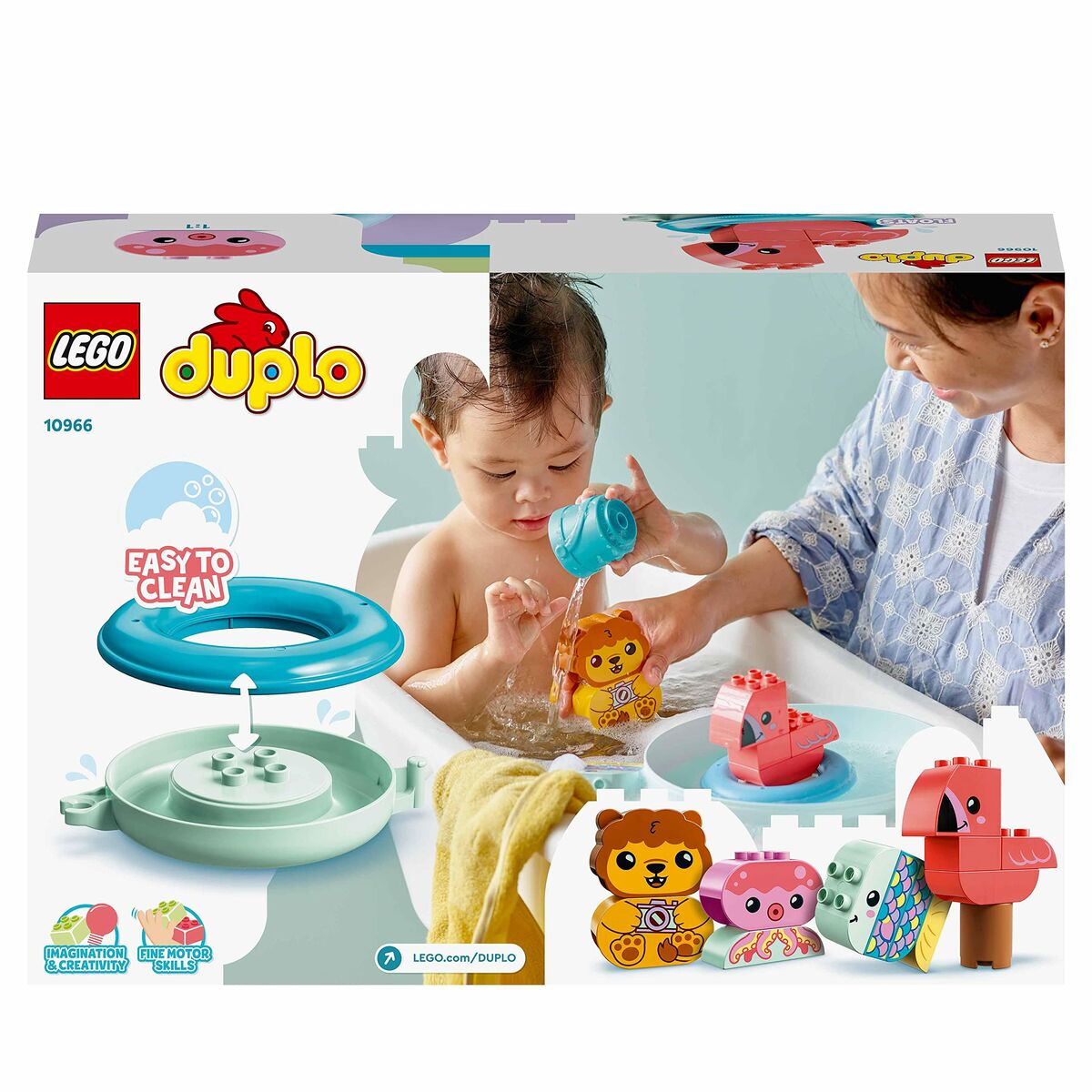 Playset Lego 10966 DUPLO Bath Toy: Floating Animal Island (20 Pieces) - Little Baby Shop