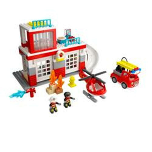 Playset Lego 10970 Duplo: Fire Station and Helicopter 1 Unit - Little Baby Shop