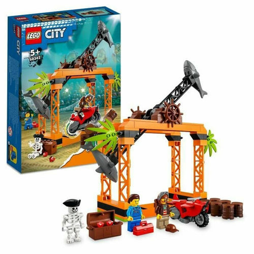 Playset Lego 60342 City Stuntz Stunt Challenge: Shark Attack (122 Pieces) - Little Baby Shop