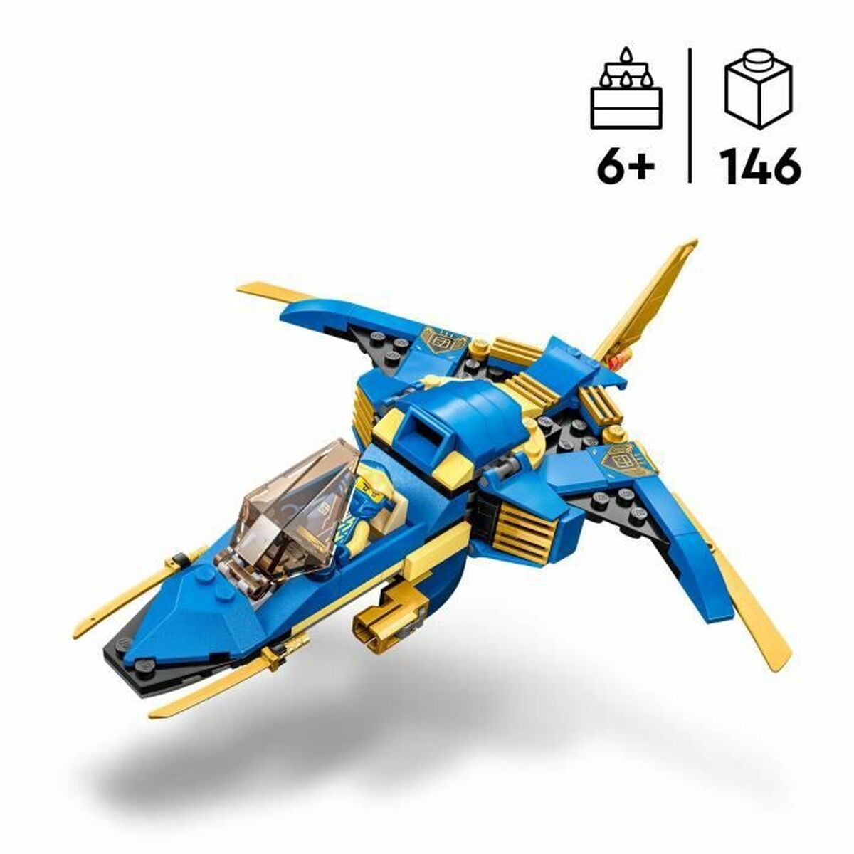 Playset Lego Ninjago 71784 Jay's supersonic jet 146 Pieces - Little Baby Shop