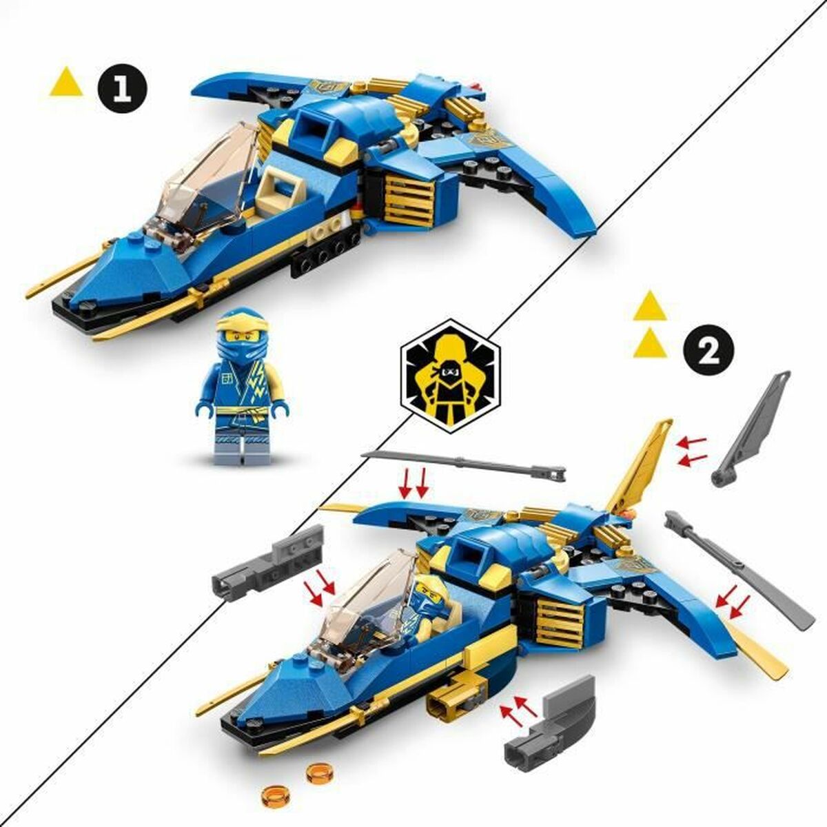 Playset Lego Ninjago 71784 Jay's supersonic jet 146 Pieces - Little Baby Shop