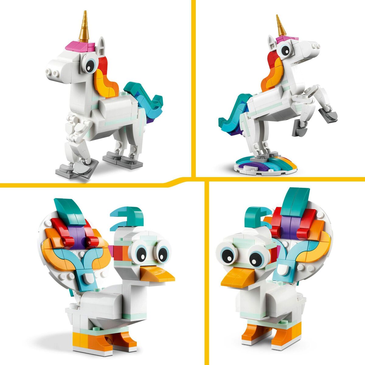 Playset Lego Creator Magic Unicorn 31140 3-in-1 145 Pieces - Little Baby Shop