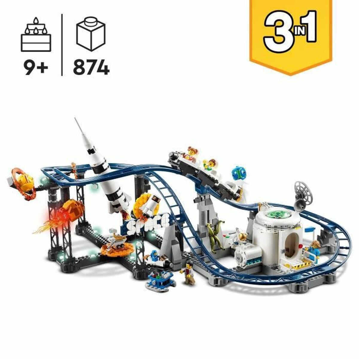 Playset Lego Creator 31142 Space Rollercoaster 874 Pieces - Little Baby Shop