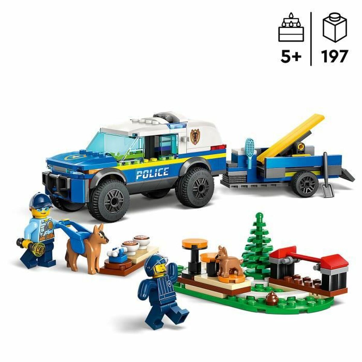 Playset Lego Police Officer + 5 Years 197 Pieces - Little Baby Shop