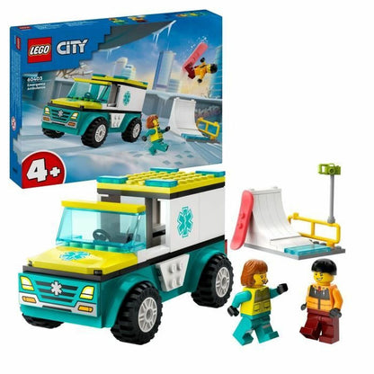 Playset Lego 60403 Emergency Ambulance and Snowboard Boy - Little Baby Shop