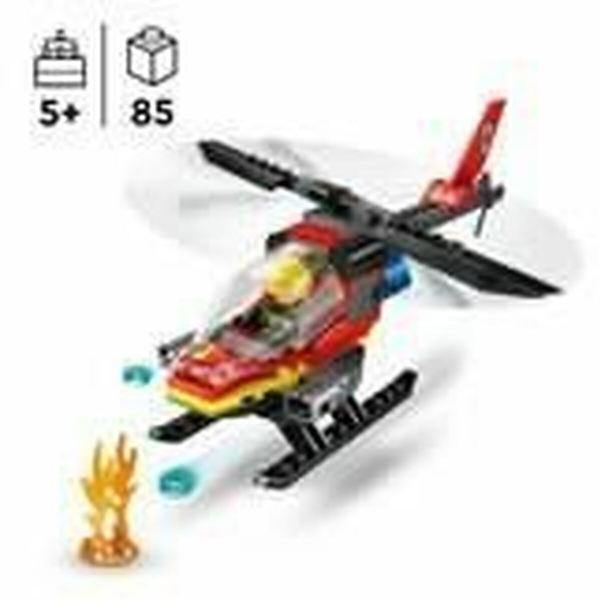 Playset Lego 60411 Fire Rescue Helicopter - Little Baby Shop