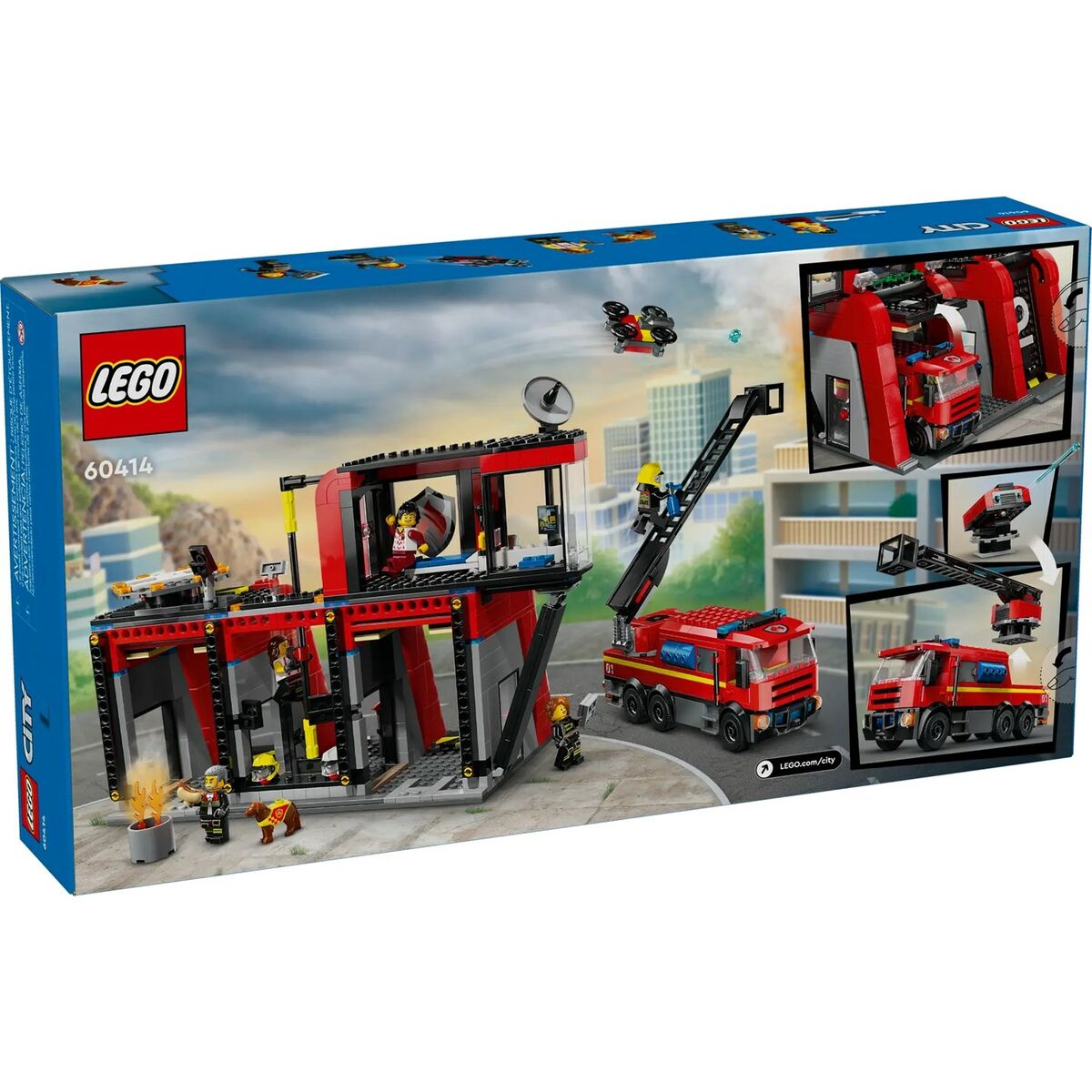 Playset Lego 60414 Fire station with Fire engine - Little Baby Shop