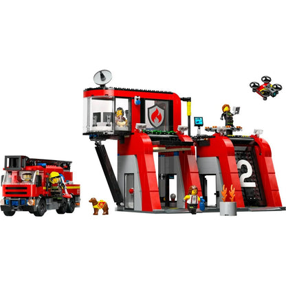 Playset Lego 60414 Fire station with Fire engine - Little Baby Shop