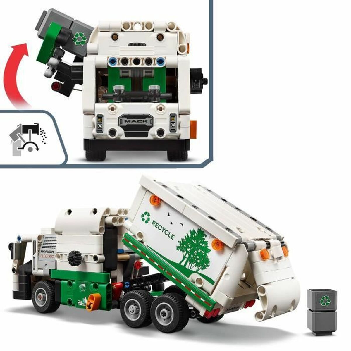 Playset Lego 42167 Mack LR Electric Garbage Truck - Little Baby Shop