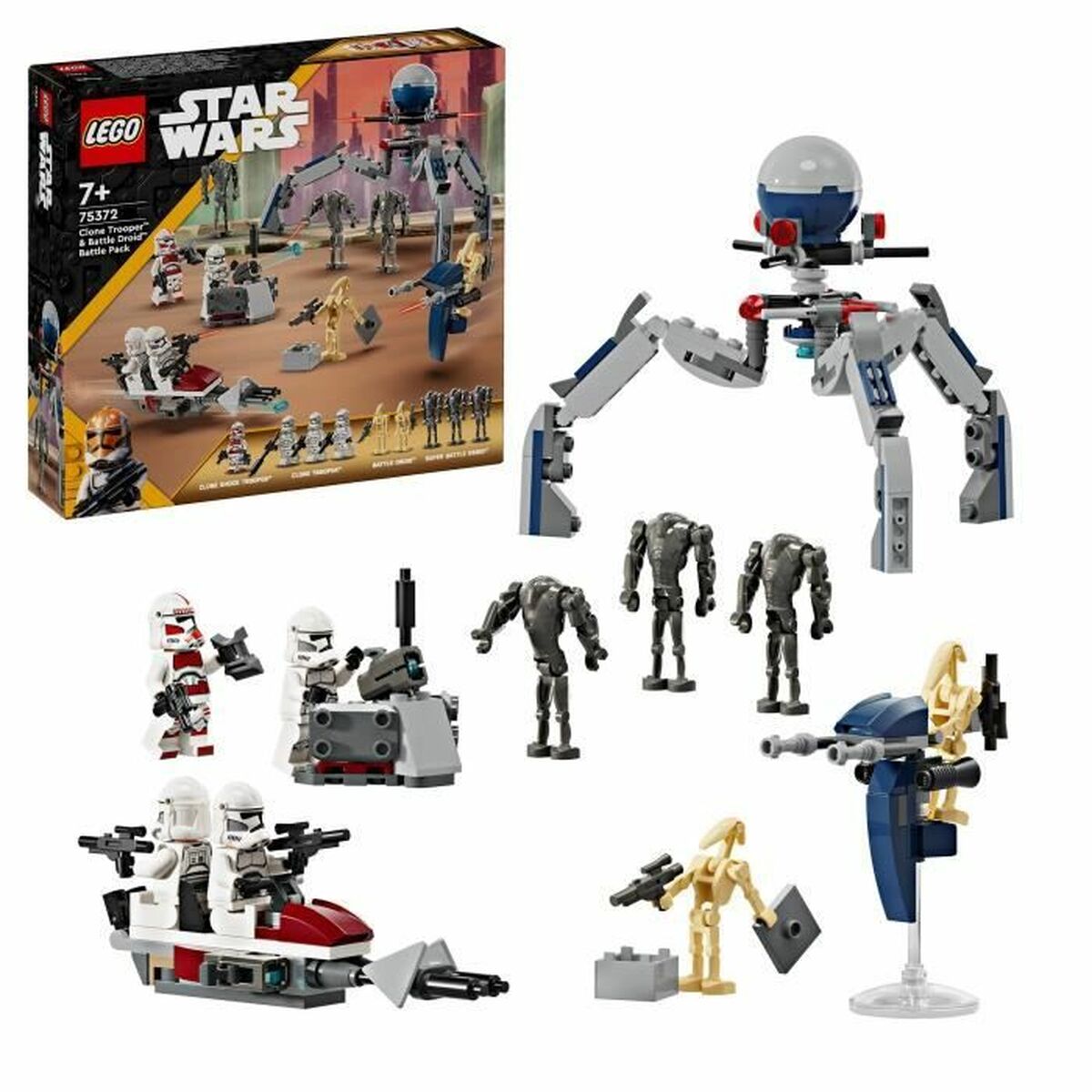 Playset Lego 75372 Combat Pack: Clone Trooper and Combat Droid - Little Baby Shop