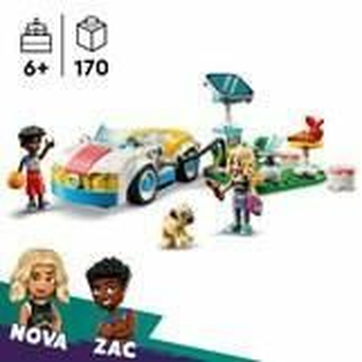 Playset Lego 42609 Friends Electric Car and Charger Toy Vehicle - Little Baby Shop