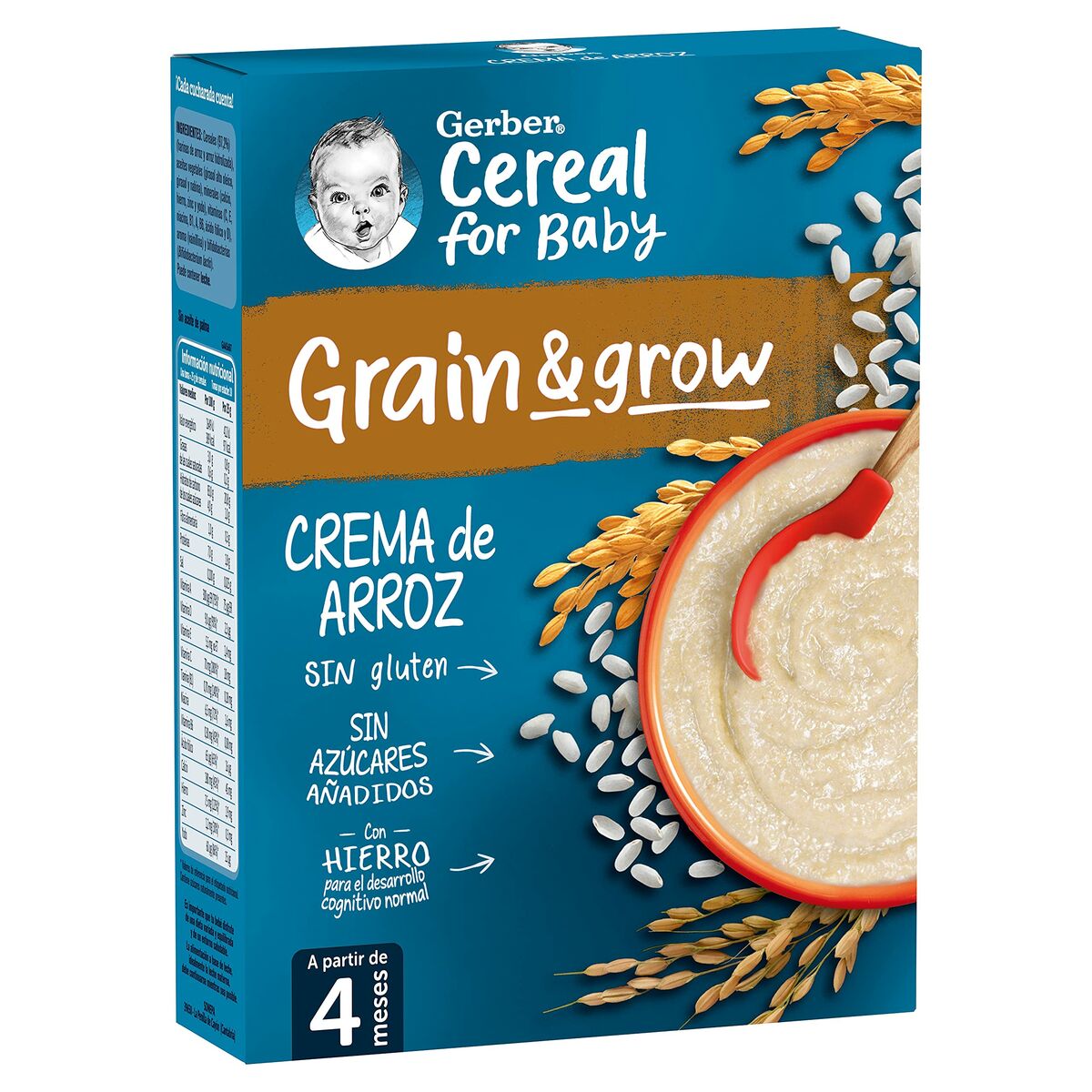 Purée for babies Nestlé Gerber Grain & Grow Rice 250 g - Little Baby Shop