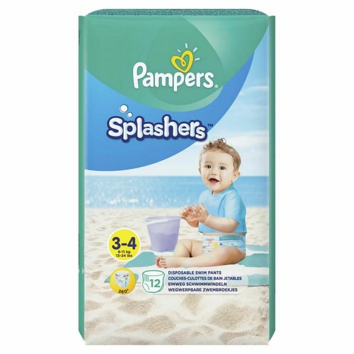 Disposable nappies Pampers                                 3-4 (12 Units) - Little Baby Shop