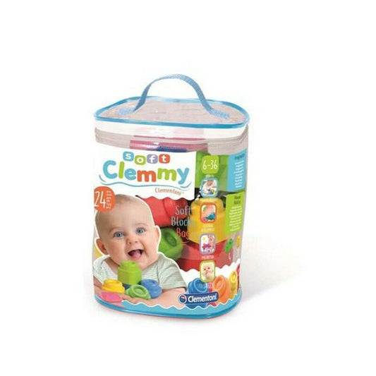 Building Blocks Game Baby Clemmy Clementoni (ES-EN-FR) (24 pcs) (13 x 20,5 x 26,5 cm) - Little Baby Shop