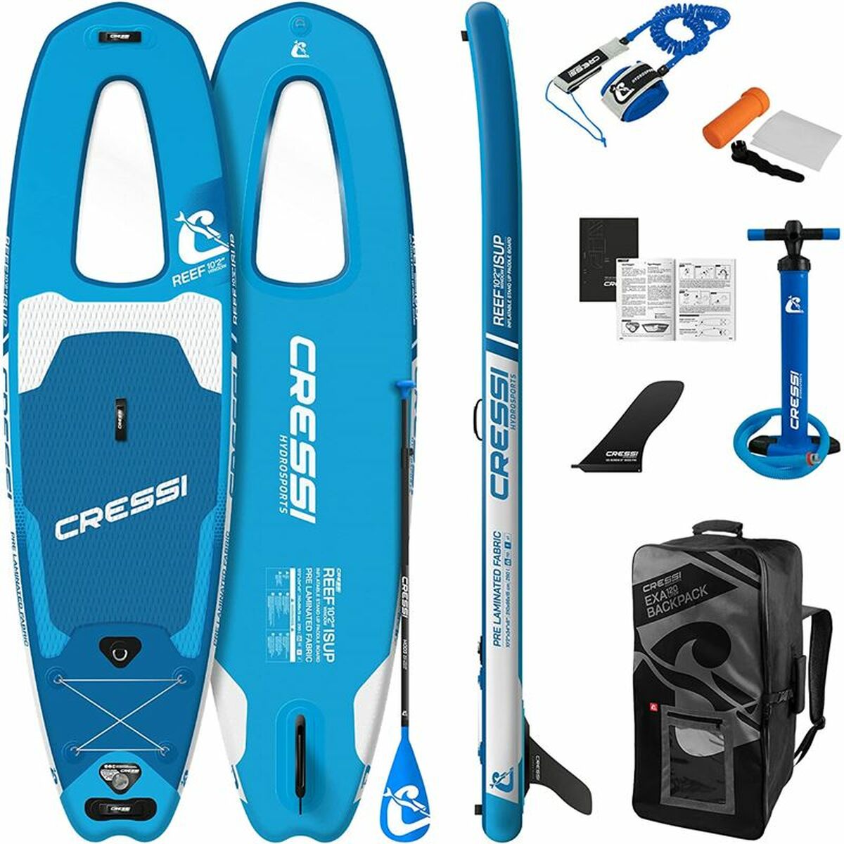 Paddle Surf Board Reef Window Cressi-Sub 10,2" Blue - Little Baby Shop