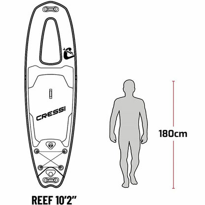 Paddle Surf Board Reef Window Cressi-Sub 10,2" Blue - Little Baby Shop