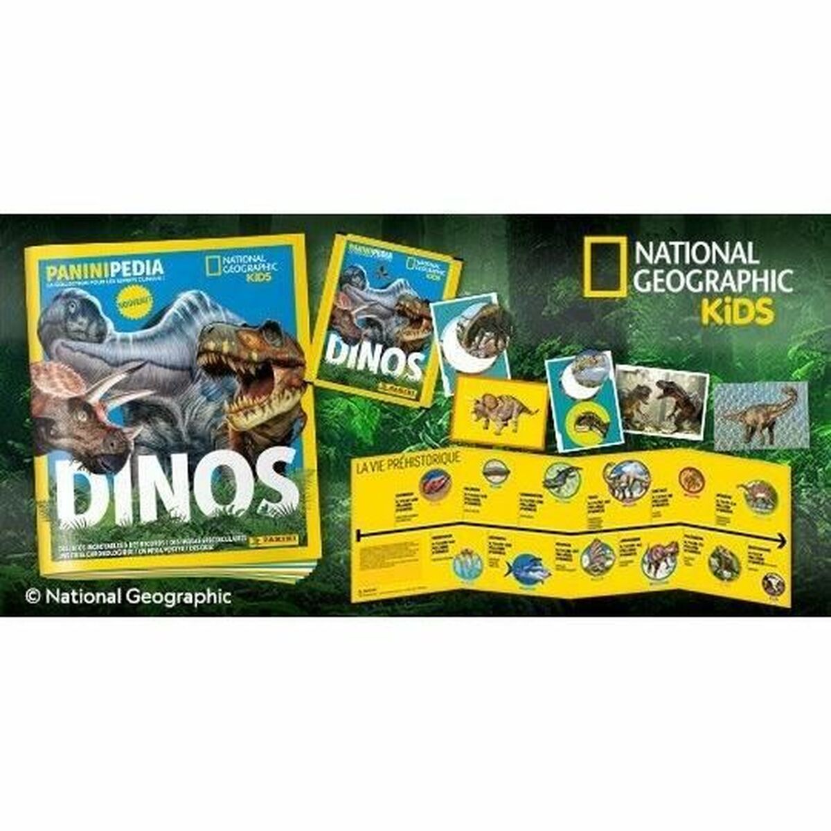 Pack of stickers Panini National Geographic - Dinos (FR) 7 Envelopes - Little Baby Shop