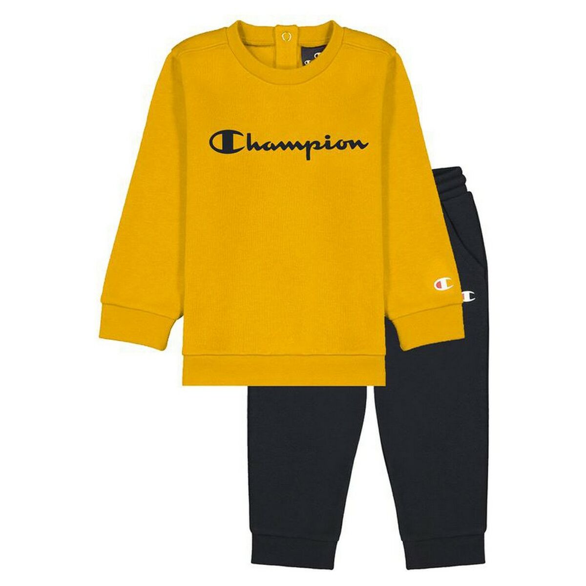 Baby s Tracksuit Champion Crewneck Baby Yellow Little Baby Shop IE