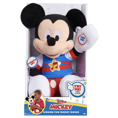 Musical Plush Toy Famosa MCC13 Mickey Mouse Lights with sound Polyester Plastic Multicolour (33 cm) - Little Baby Shop