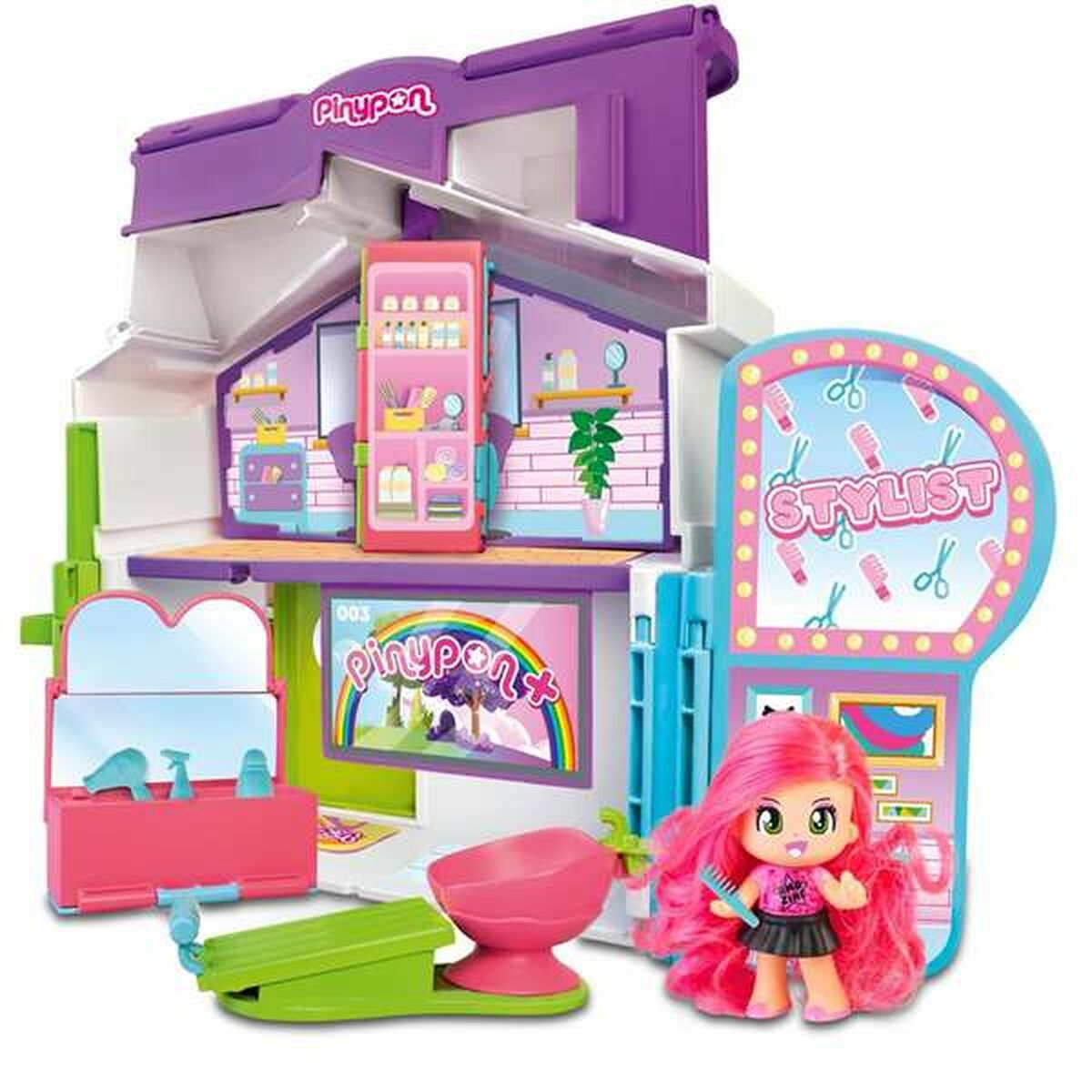 Playset Pinypon Chef & Stylist & High School 3-in-1 - Little Baby Shop