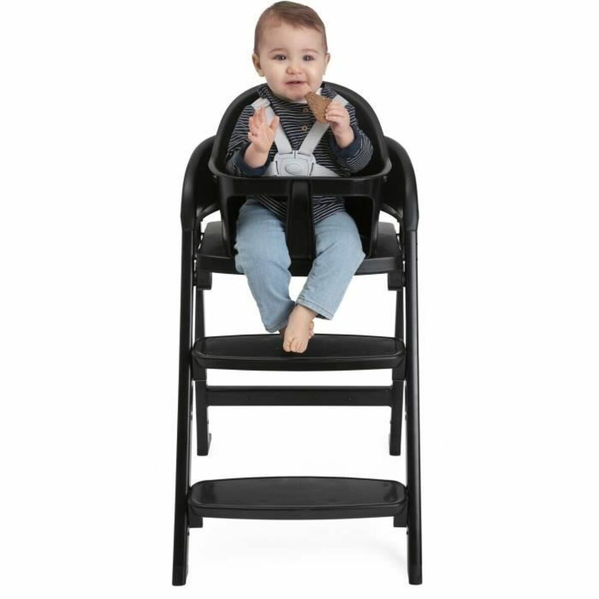 Highchair Chicco Crescendo Lite cairo coal Black Stainless steel - Little Baby Shop